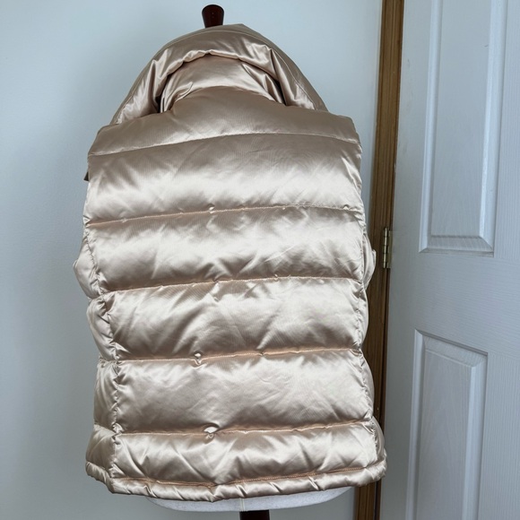 Talbots Satin Champagne Puffer Vest - Picture 4 of 8